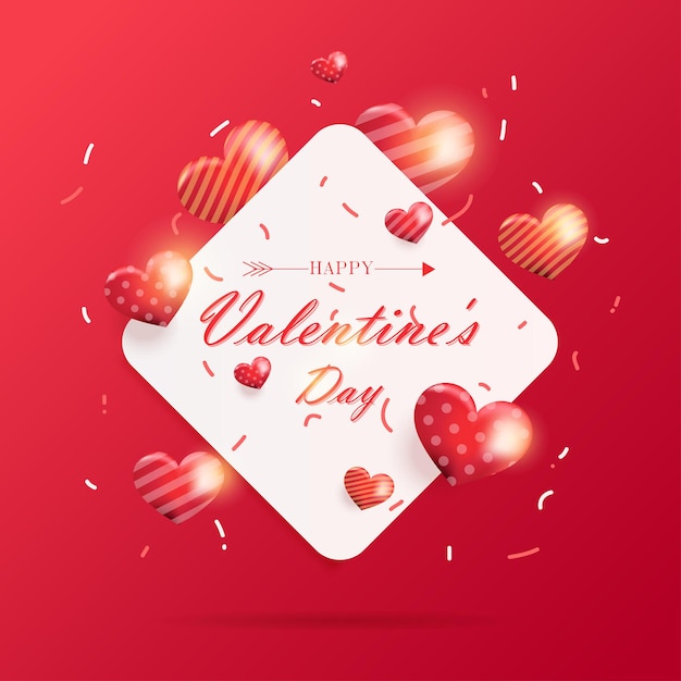 Vector happy valentines day background