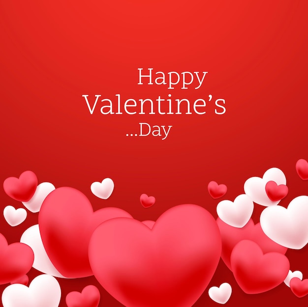 Happy valentines day banner design vector illustration