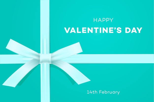 Vector happy valentines day banner sweet tiffany blue background