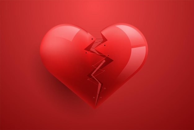 Buon san valentino banner con palloncini cuore rosso 3d