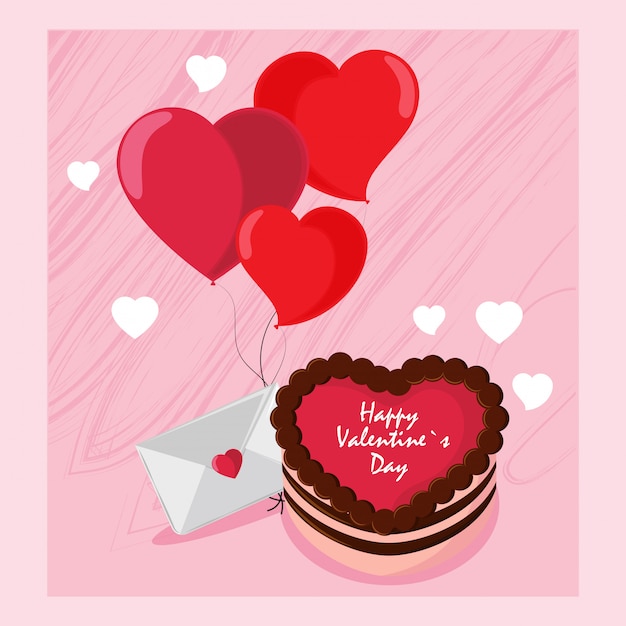 Vector happy valentines day card