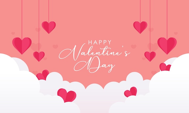 Vector happy valentines day celebrate day full of love on february 14th concept illustration