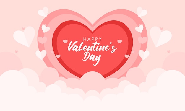 Happy Valentines Day Celebrate Day Full of Love on February 14th Concept Illustration