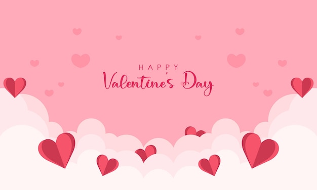 Happy Valentines Day Celebrate Day Full of Love on February 14th Concept Illustration
