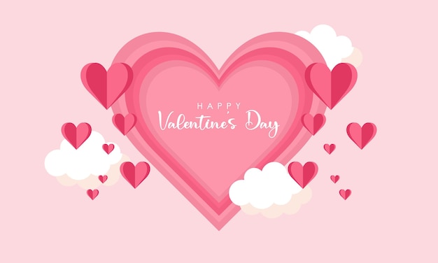 Happy Valentines Day Celebrate Day Full of Love on February 14th Concept Illustration