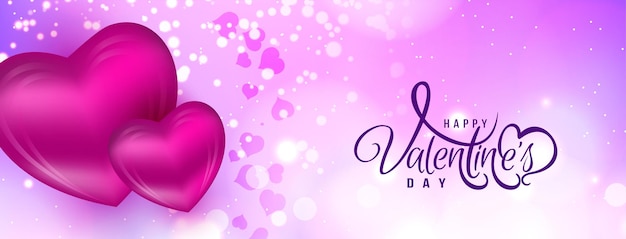 Felice giorno di san valentino celebrazione decorativo amore banner design vettoriale