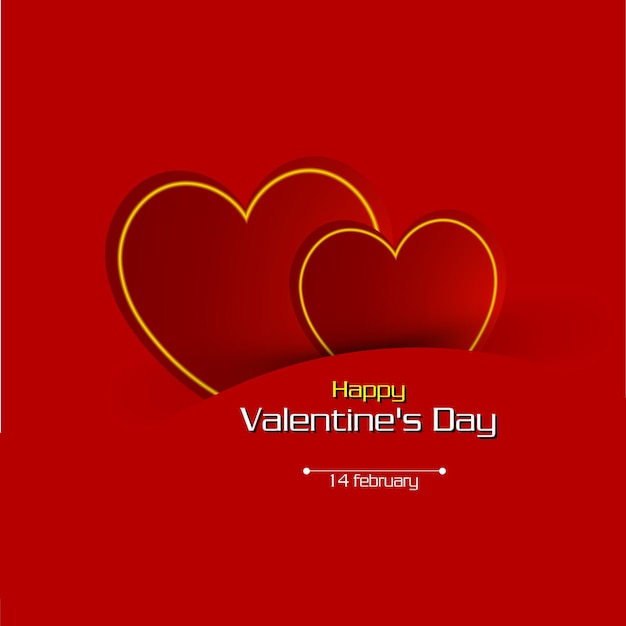 Vector happy valentines day concept for greeting card celebration ads branding