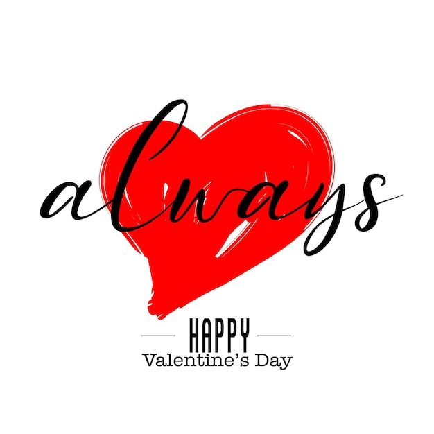 Happy valentines day design belettering kaart en typografische achtergrond met ornamenten, harten, lint en pijl