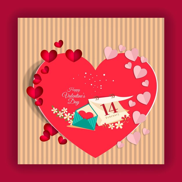 Vettore happy valentine's day sconto vendita instagram o modello di post sui social media