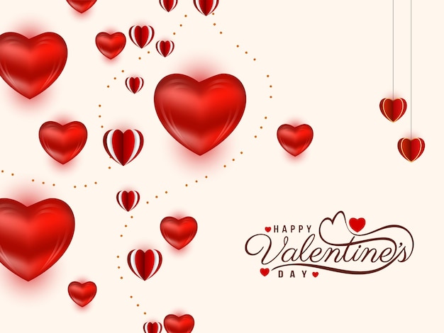 Happy valentines day elegant decorative love background design