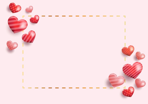 Happy valentines day frame background