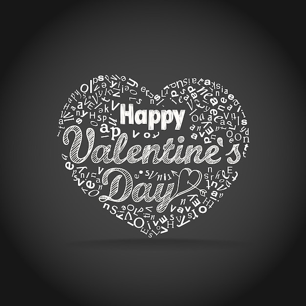 Vector happy valentines day greeting card design elements