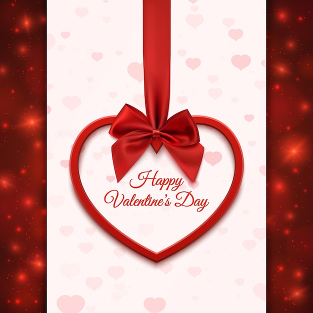 Happy Valentines day greeting card template