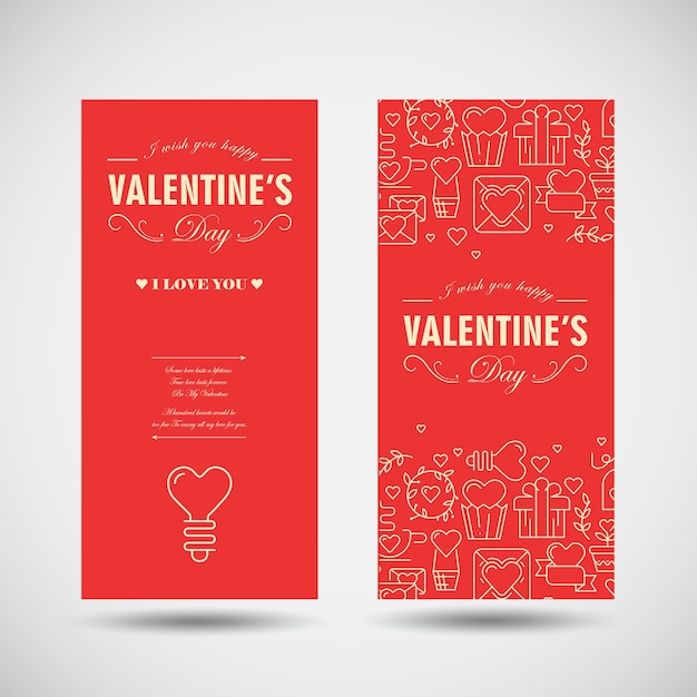 Happy valentines day greeting card