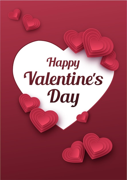 Happy valentines day greeting card