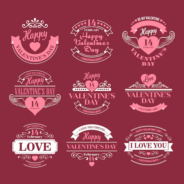 Vector happy valentines day greeting card