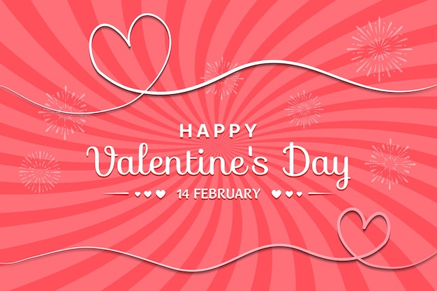 Vector happy valentines day greeting celebration with hearts vector