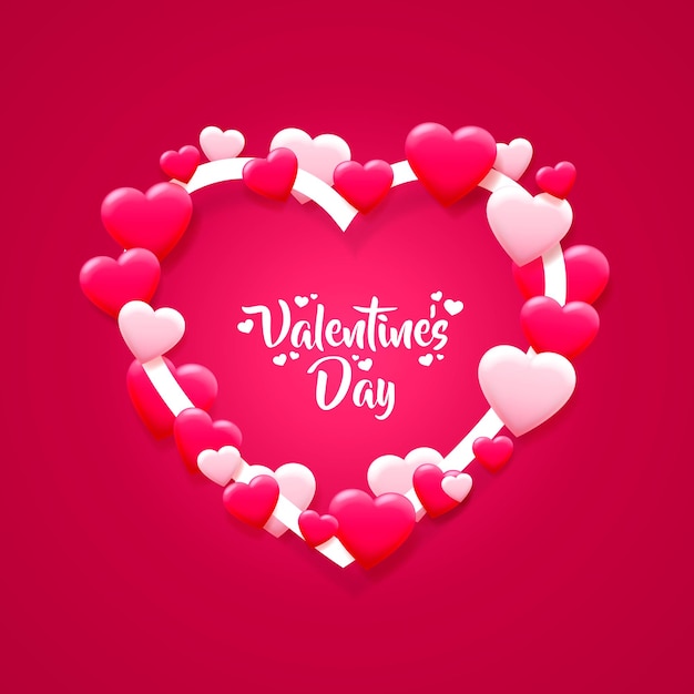 Happy Valentines Day greeting design illustration