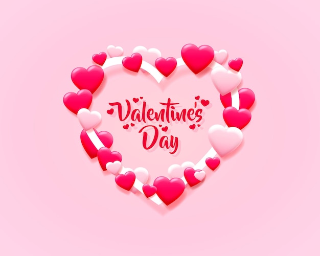 Happy valentines day greeting design illustration