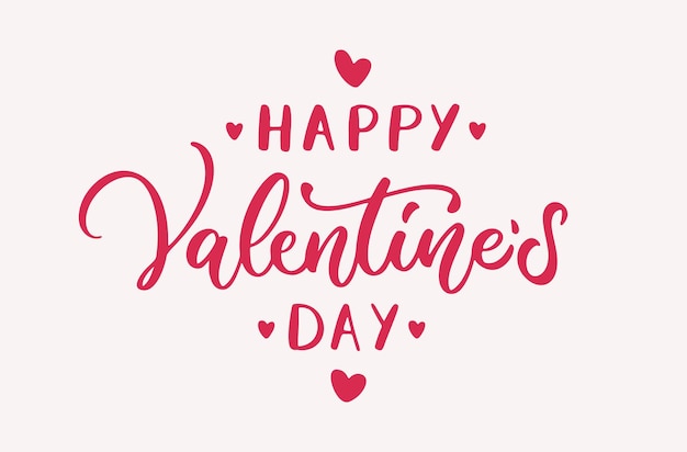 Happy valentines day holiday lettering