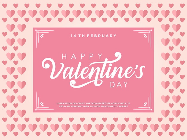 Happy valentines day lettering background vector