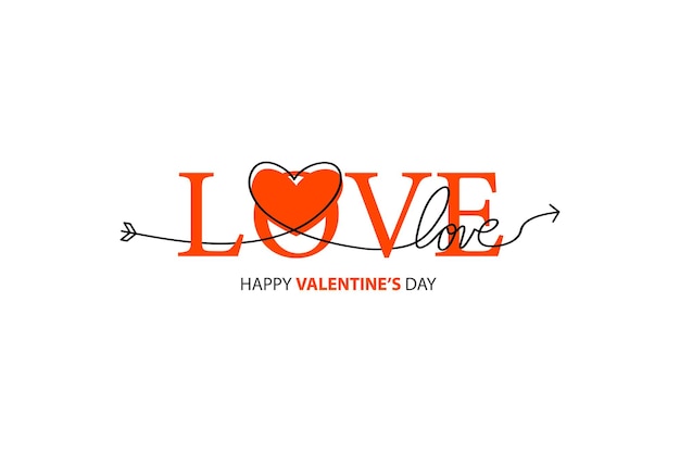 Vector happy valentines day lettering .