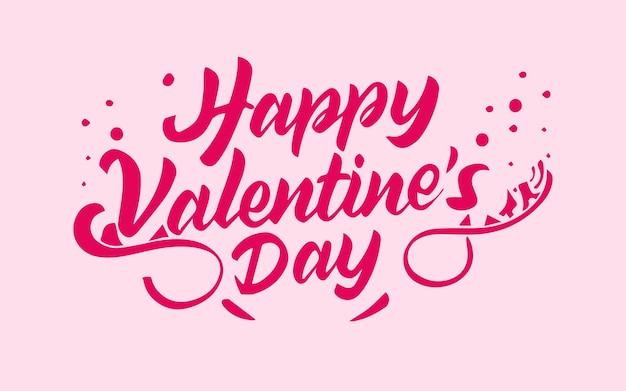 happy valentines day lettering