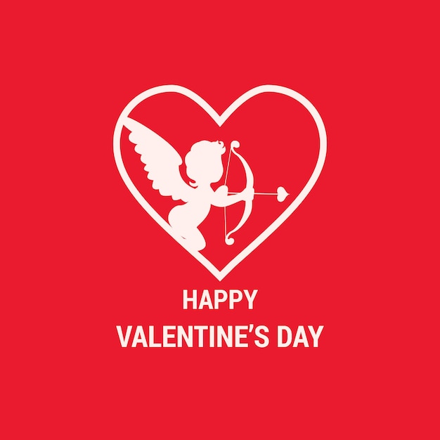 Happy valentines day message card design