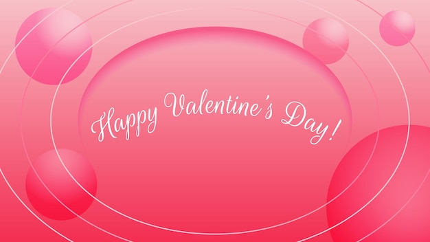 Vector happy valentines day op roze achtergrond