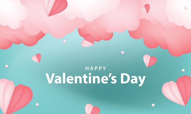 Happy valentines day pattern illustration background wallpaper banner template flyer poster event