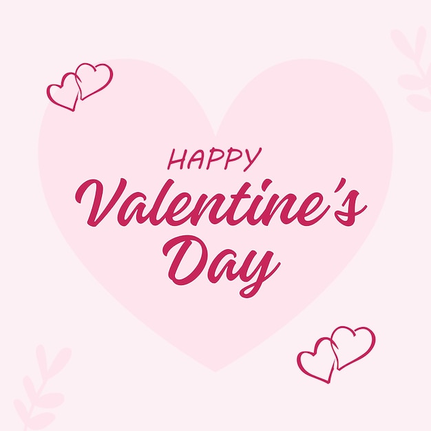 Vector happy valentines day pink background