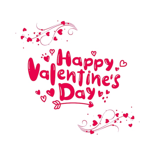 Happy Valentines Day post background with hearts