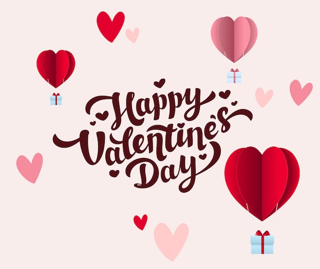 Vector happy valentines day premium card banner