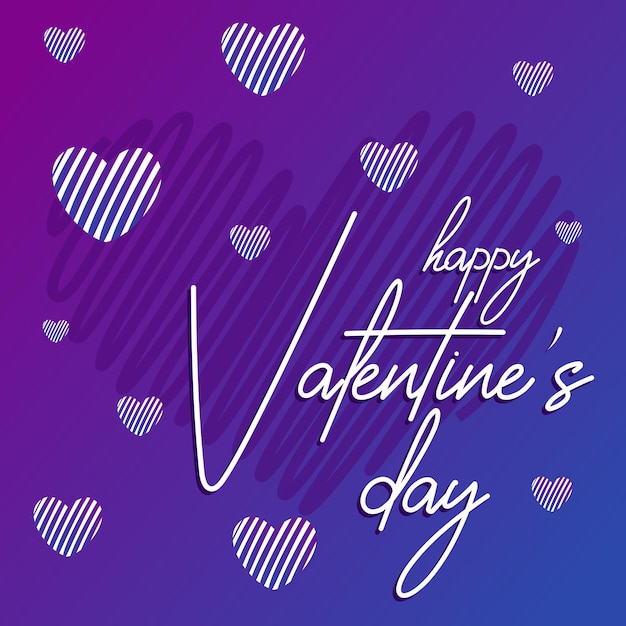 Happy valentines day premium vector illustration