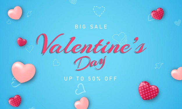 happy valentines day promo design