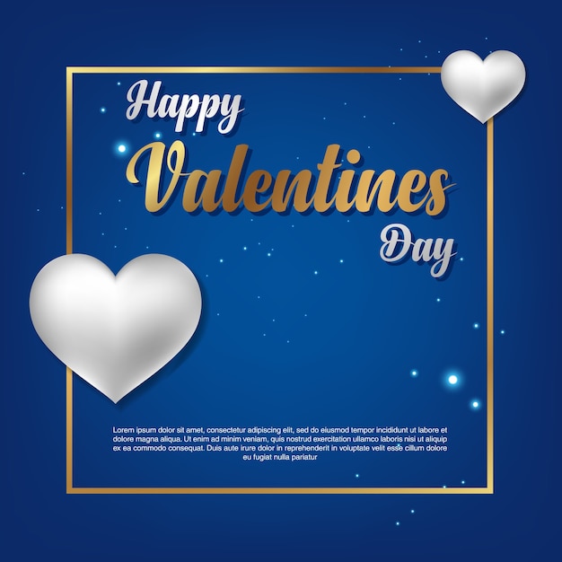 Happy valentines day romantic greeting card