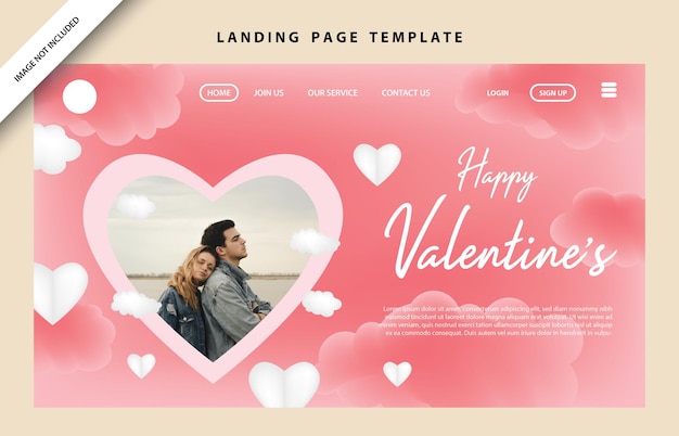 Felice giorno di san valentino social media poster banner volantino modello evento layout astratto illustrazione