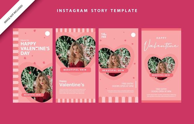 happy valentines day social media poster banner flyer pattern event abstract layout illustration