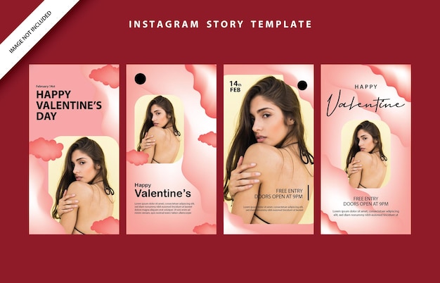 happy valentines day social media poster banner flyer pattern event abstract layout illustration