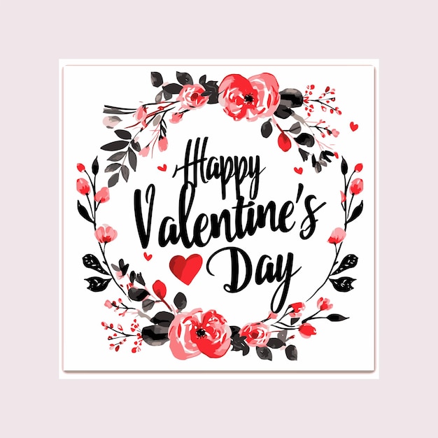 Счастливый День Святого Валентина наклейка клипарт роза розовый цветочный любовь подарок Amour