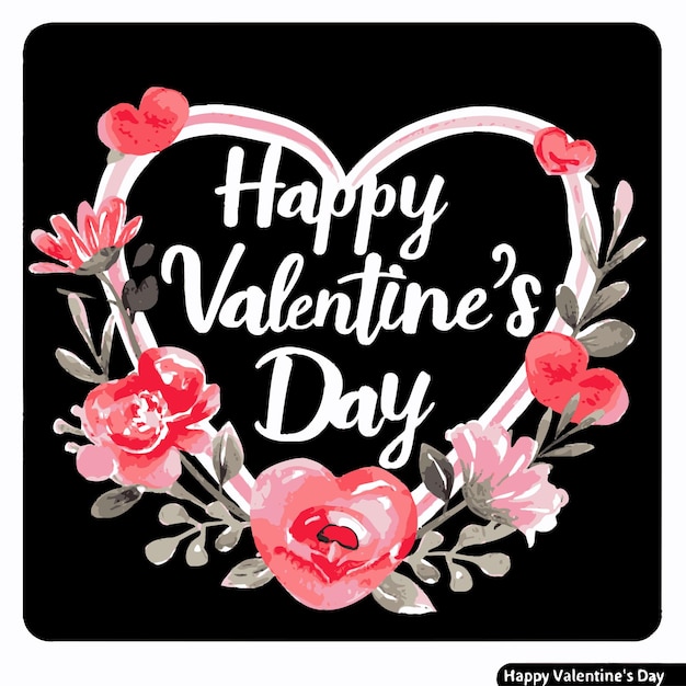 Happy Valentines Day Sticker Clipart Rose roze bloemen liefde cadeau Amour