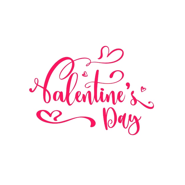 Happy Valentines Day Stylish Text Label