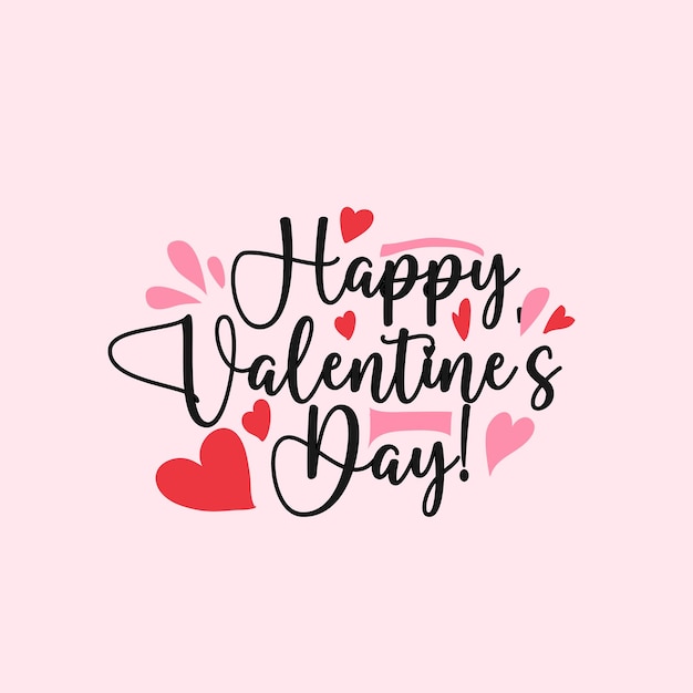 happy valentines day text design