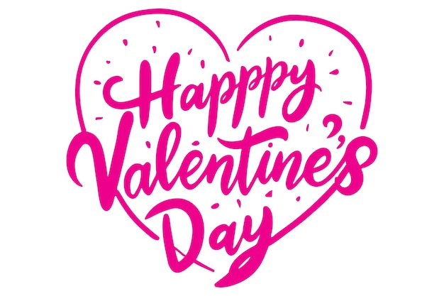 Happy Valentines Day Text Vector illustration