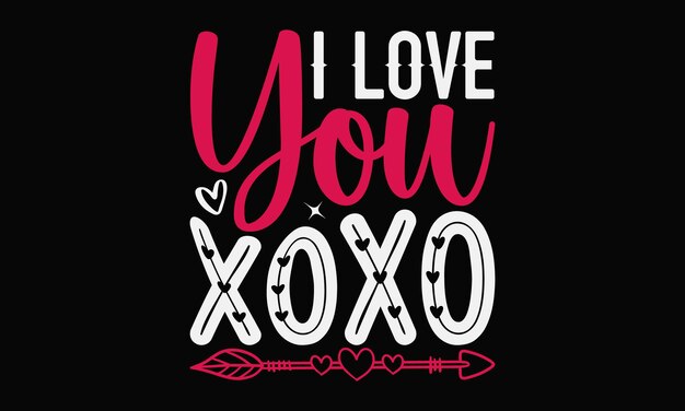 Happy Valentines Day TShirt Design Valentine Greeting Card Template With Calligraphy