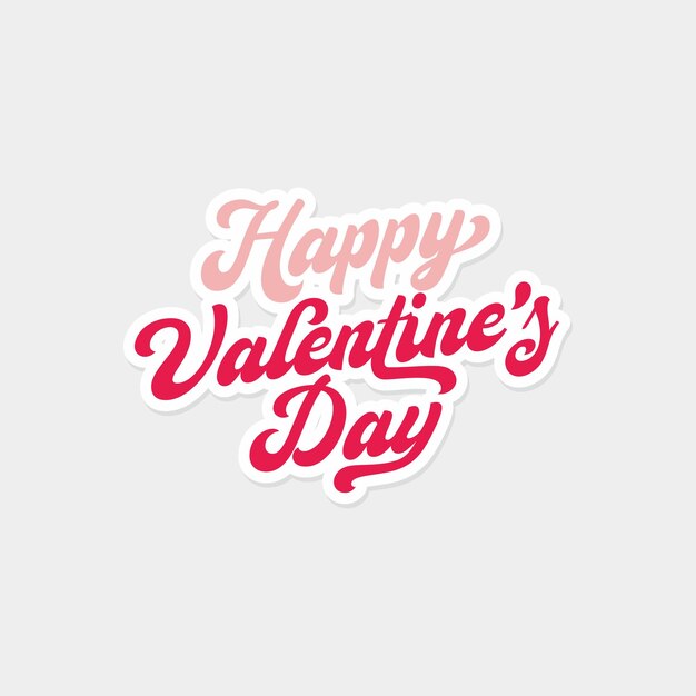 Vector happy valentines day typography design