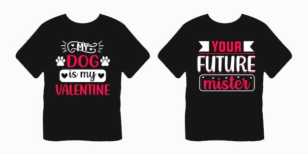 Vector happy valentines day typography lettering quotes bundle set t-shirt