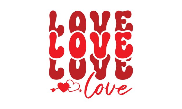 행복한 발렌타인 데이 타이포그래피 티셔츠 인용 크리커트  파일 실루 터 로브발렌타인 Svg