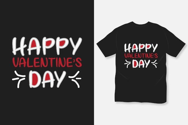 Happy valentines day typography tshirt design