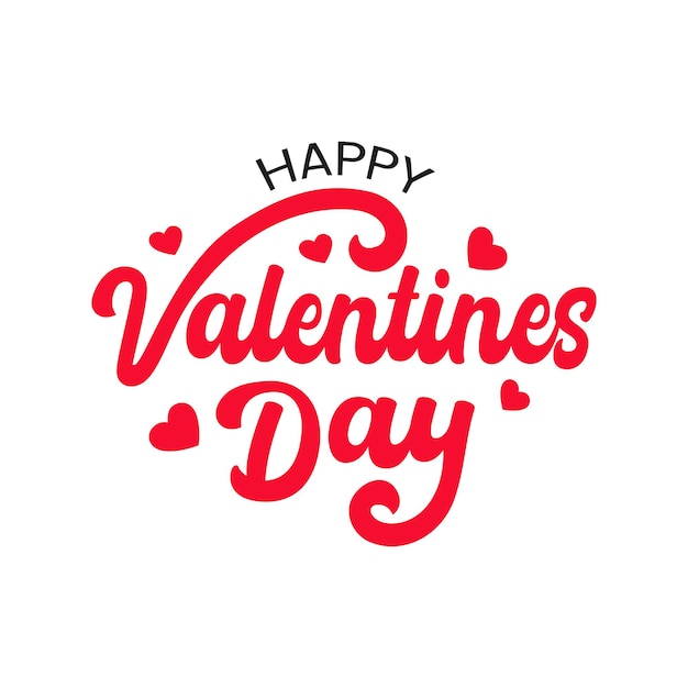 Vettore happy valentine's day tipografia illustrazione vettoriale disegno di modelli romantici per festeggiare